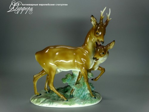 Купить фарфоровые статуэтки Rosenthal, Пара косуль, Германия